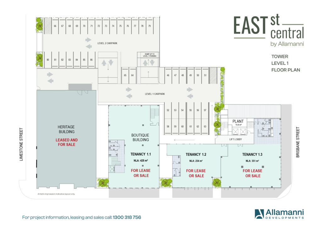 East St Central, Tower, Level 1 Floor Plan