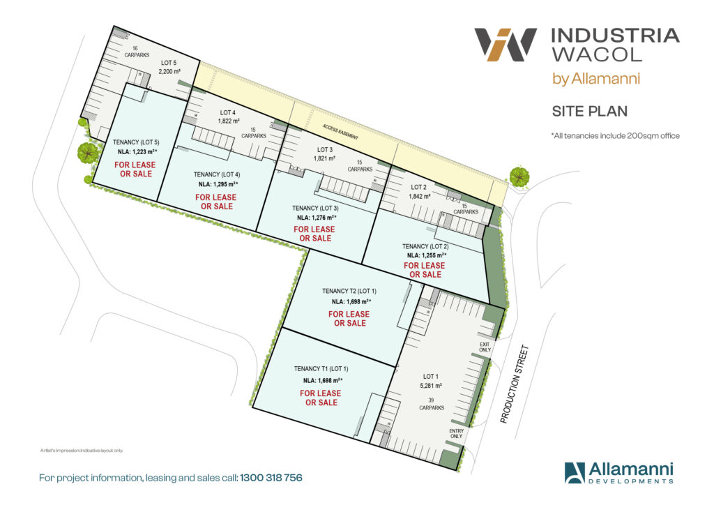 Allamanni Developments, Industria Wacol Site Plan
