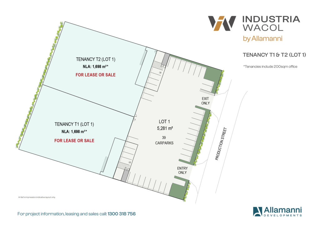 Allamanni Developments, Industria Wacol, Lot 1 Floor Plan